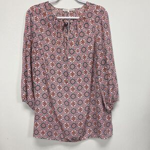 Violet + Claire womens 100% polyester balloon sleeve blouse tie front plus sz 1X